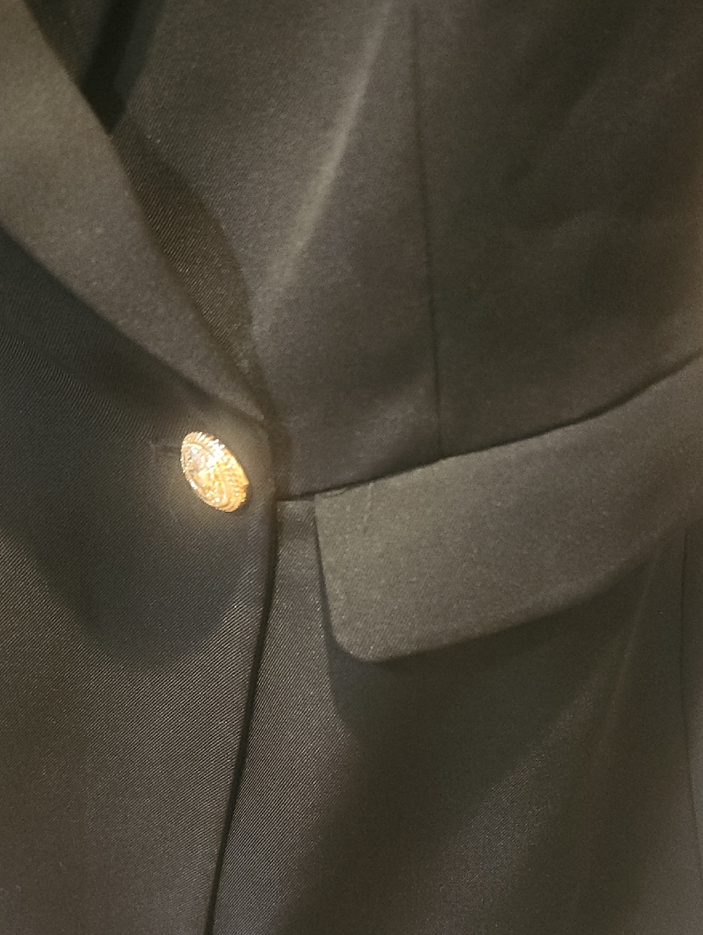 Endless Rose Black Sleeveless Double-Breasted Blazer Romper with Gold Buttons - Picture 10 of 12